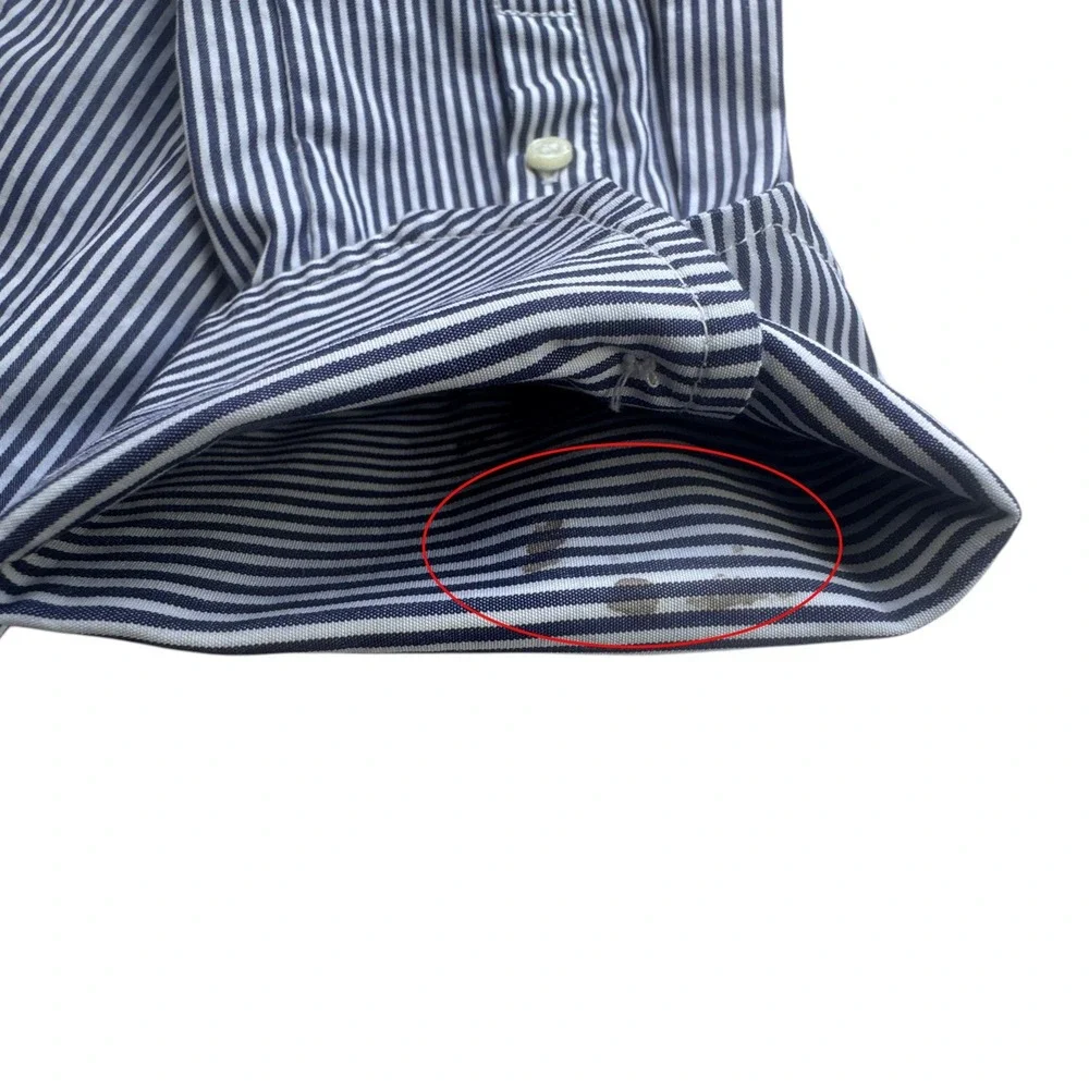 J Crew Striped Button Front Tunic Shirt Womens XXS Blue White Cotton Nautical